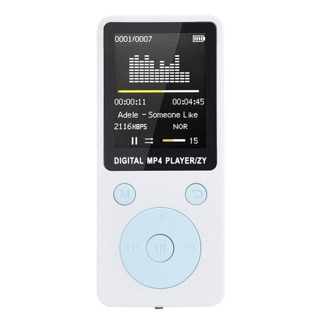 Portable Mp4 Music Player With Fm Radio & Recording Black - White No Memory