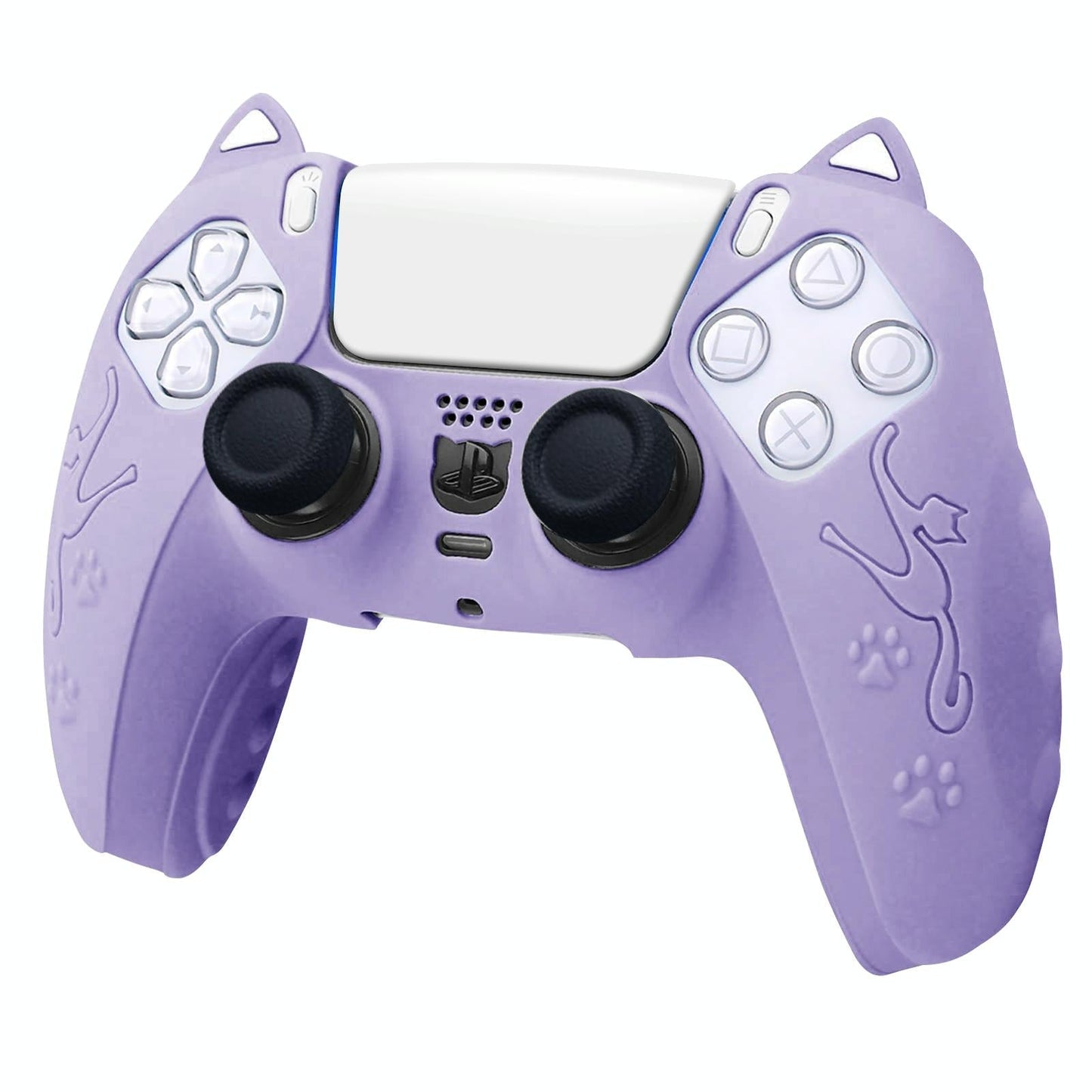 Silicone Cat Ear Gamepad Cover for Sony Ps5 - Purple
