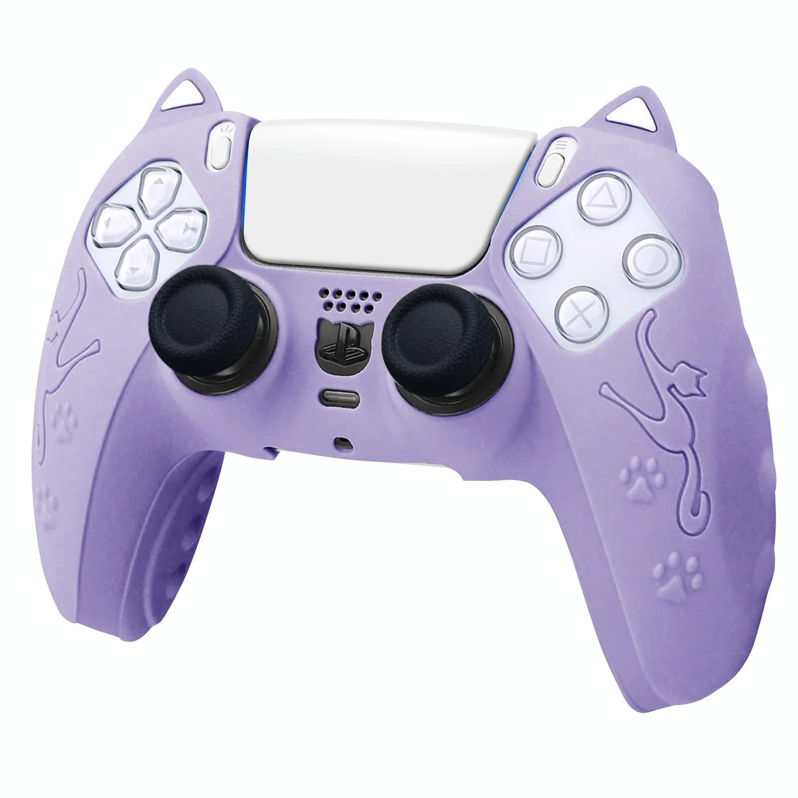 Silicone Cat Ear Gamepad Cover for Sony Ps5 - Purple