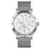 Stylish Skeleton Dial Waterproof Men Watch with Mesh Strap - White