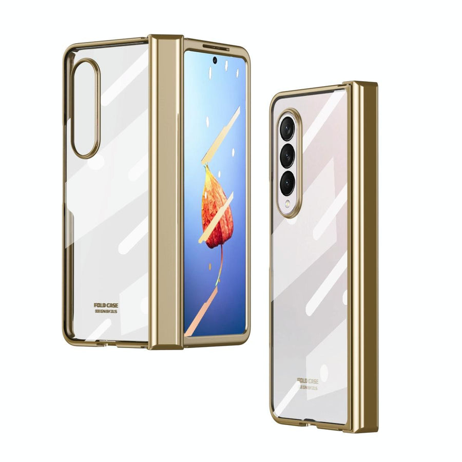For Samsung Galaxy z Fold4 5G Samsung Galaxy z Fold4 Full Body Electroplating Hinge Case - Integrated Design - Gold