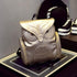 Women Owl Print Pu Backpack - Colourful and Stylish - Gold