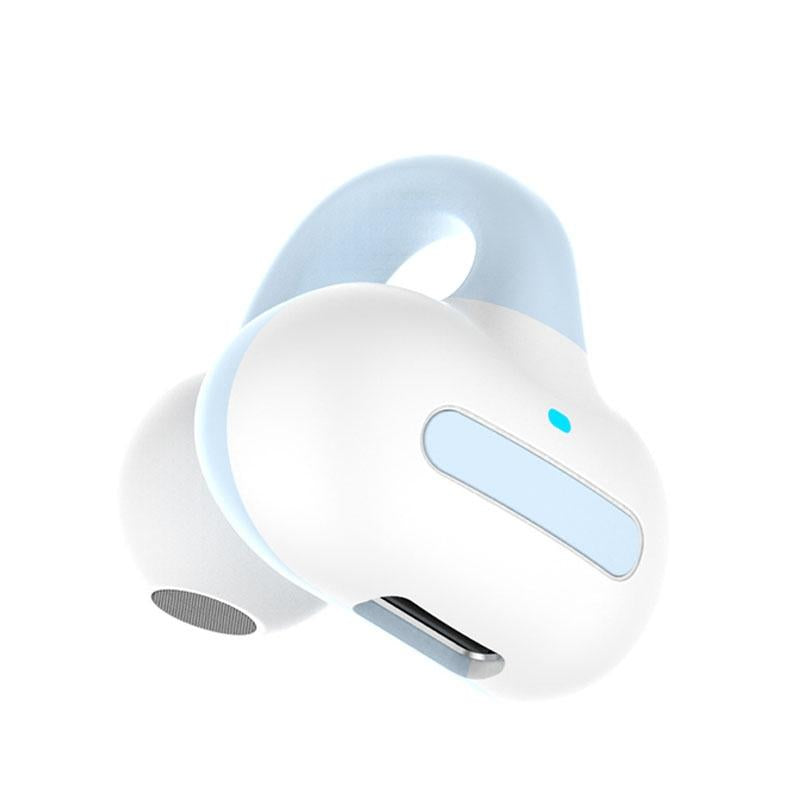 Wireless Single Ear Clip-on Bluetooth Earphone - M-s8 - Blue