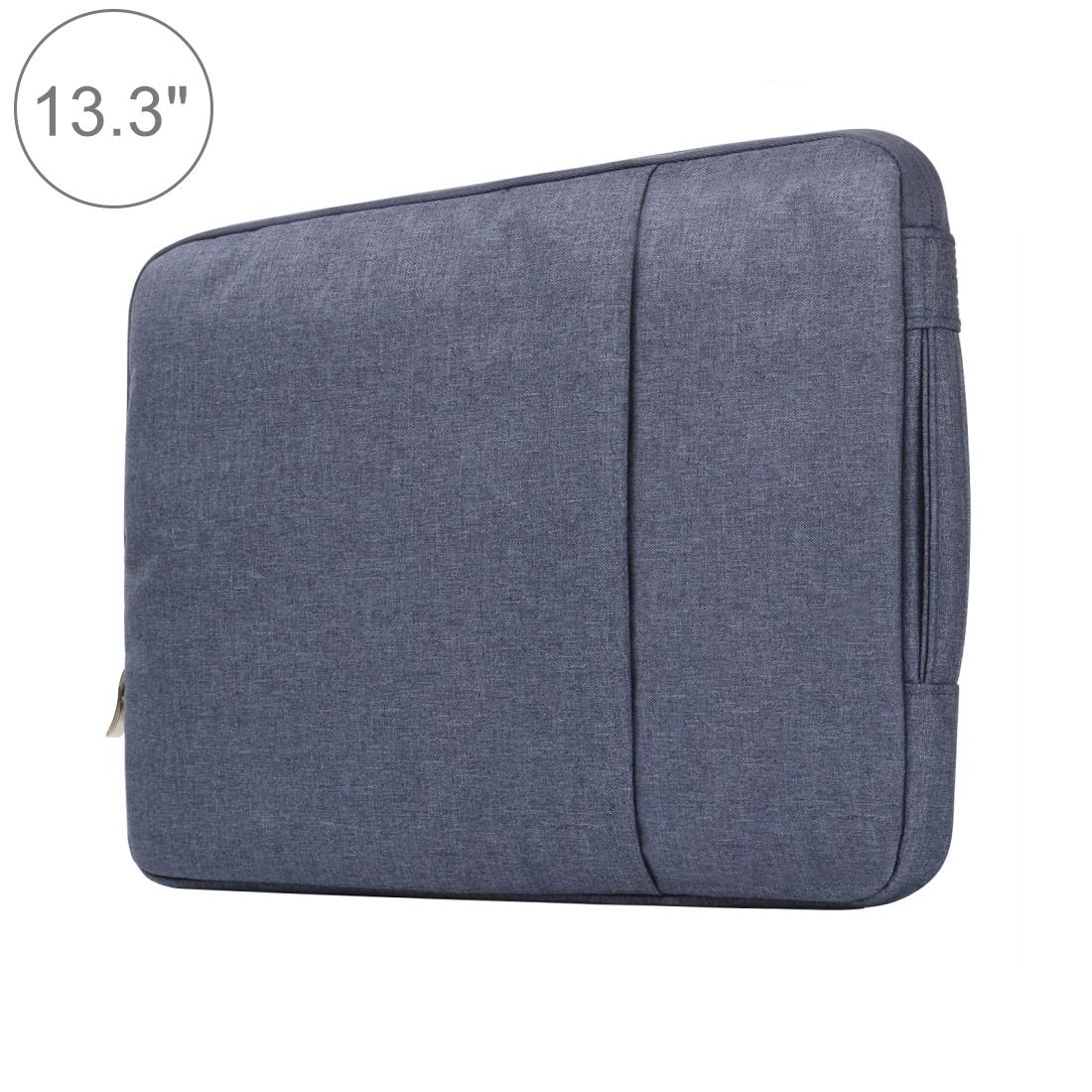 Universal Denim Laptop Bag for 13.3 Notebooks - Fits Macbook Air / Pro - Portable & Stylish - 35.5x26.5x2cm - Dark Blue