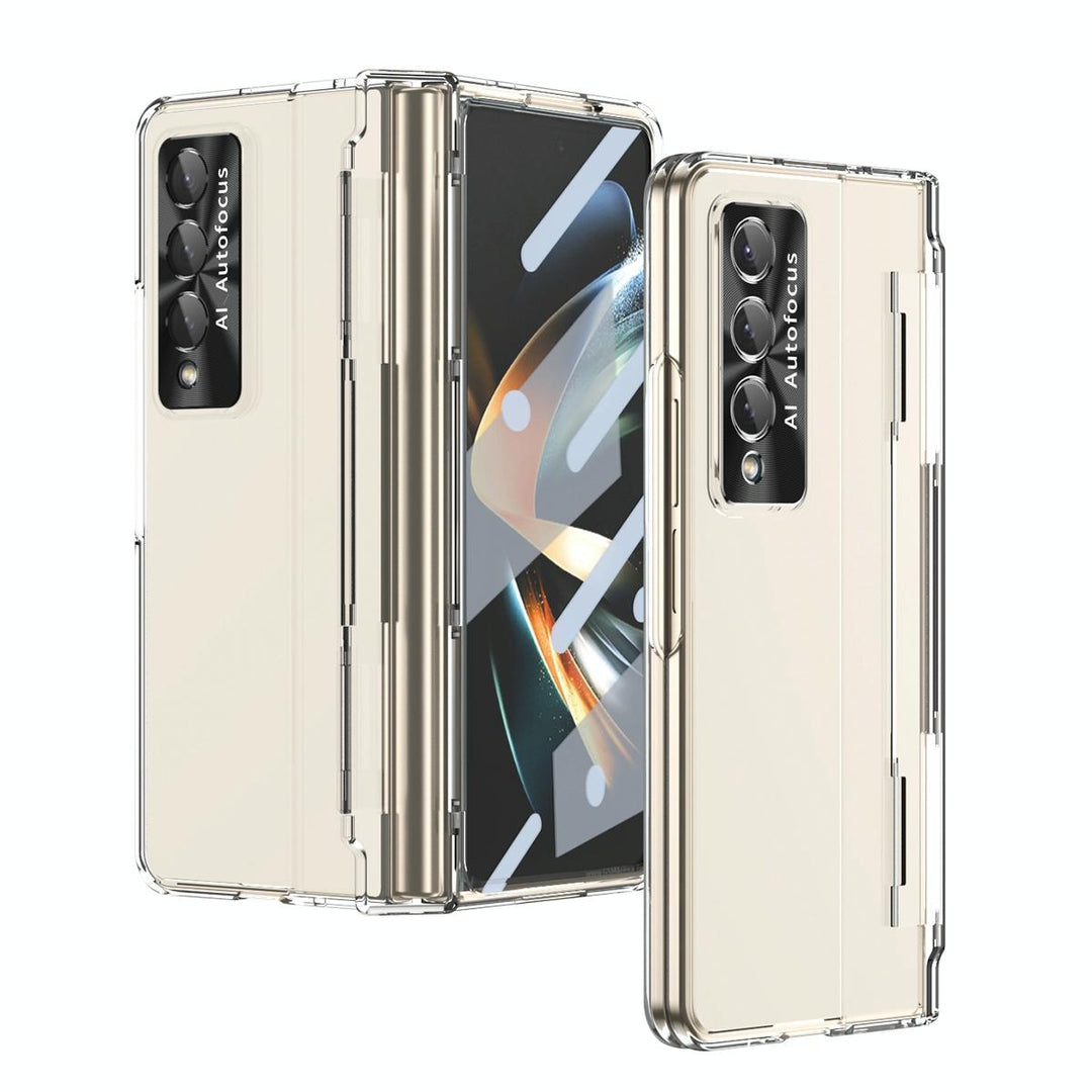 For Samsung Galaxy Z Fold4 5G Full Coverage Hinge Phone Case - Transparent