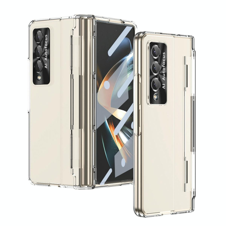 For Samsung Galaxy Z Fold4 5G Full Coverage Hinge Phone Case - Transparent