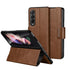 For Samsung Galaxy z Fold4 5G Magnetic Snap Leather Flip Case - All-inclusive - Brown