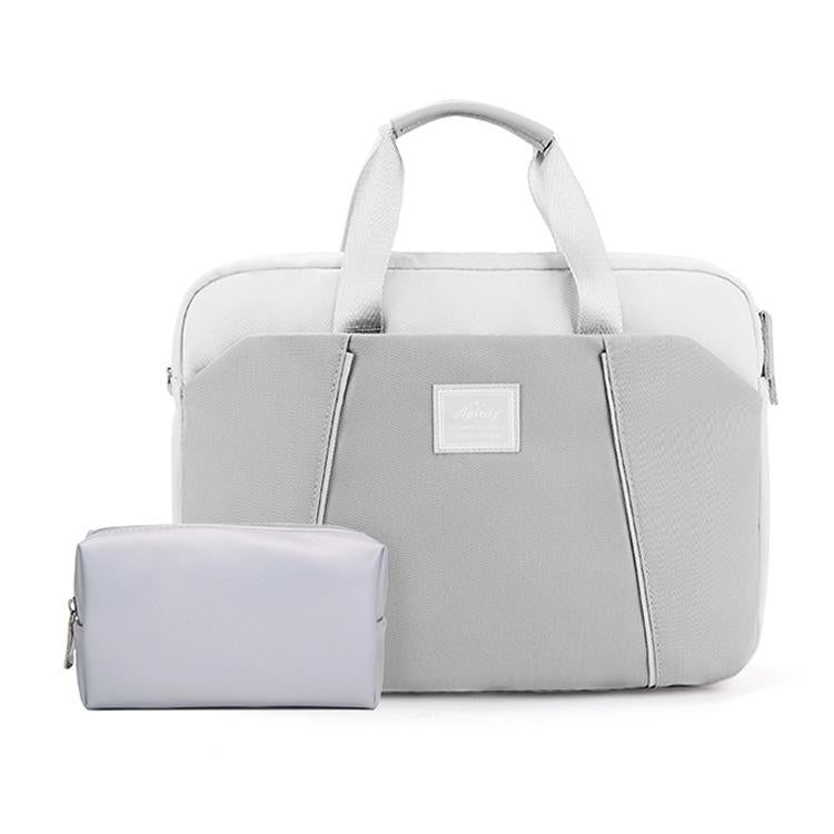 Portable Messenger Bag for Laptops - Apple Huawei Xiaomi Basne - Ladder Hand Gray + Gray Pu Power Package