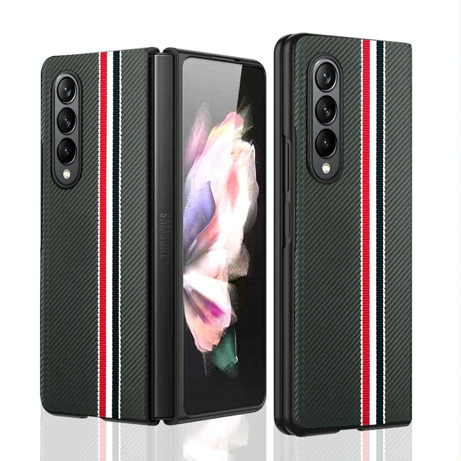 For Samsung Galaxy Z Fold4 5G Shockproof Twill Phone Case - Pc Tpu - Green
