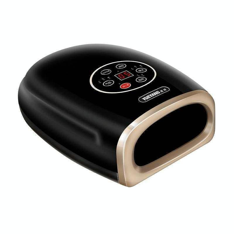 Hand Finger Joint Massager Wrist Palm Physiotherapy Mouse Meridian Acupoint Charging Amber Gold - Pearl Black