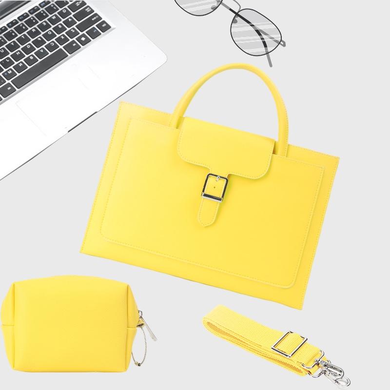 15-inch Waterproof Laptop Bag with Power Pack - Portable - Goose Yellow