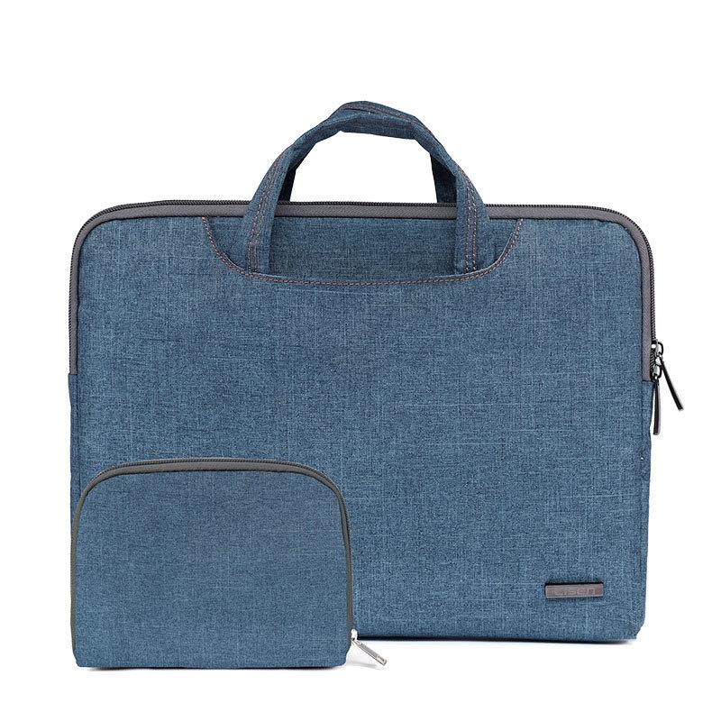 11.6 Inch Simple Business Laptop Bag with Liner - Ls-116 - Snowflake Nylon Dark Blue