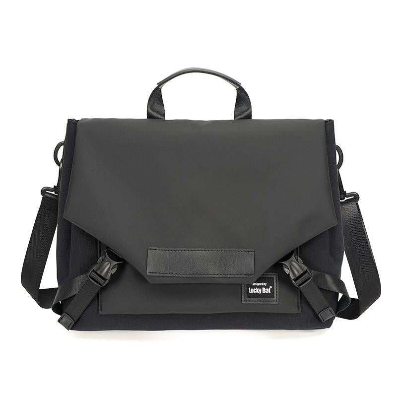 Anti-drop Crossbody Laptop Bag - Fits 13.3-16 Inch - Airbag Protection - Pure Black