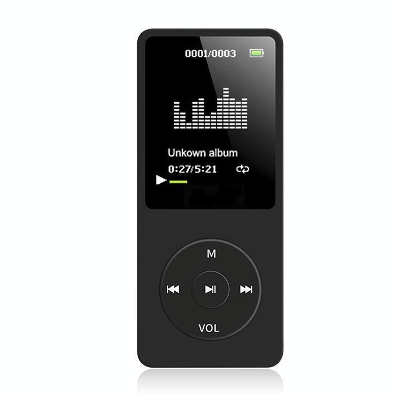 Ultra Thin Screen Mp4 Player Lossless Sound - Black