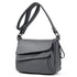 Stylish Leather Shoulder Bag For Summer - Gray