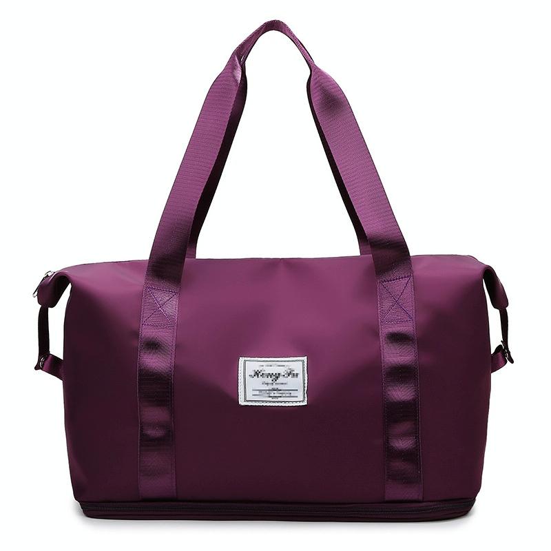 Sports Gym Duffel Bag with Wet / Dry Separation - Large Capacity - Grape Purple