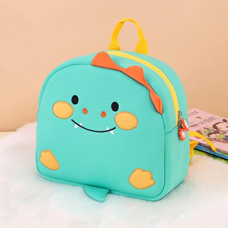 Kids' Anti-lost School Bag - Secure & Stylish - Green Dinosaur Large