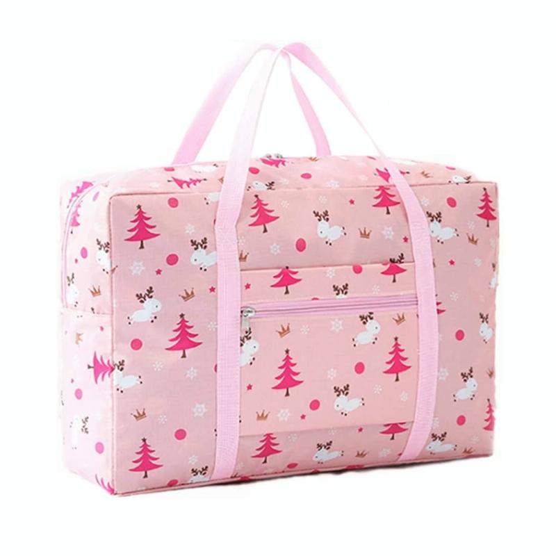 Waterproof Foldable Travel Bag - Compact & Durable - Pink Lamb