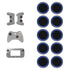 10-piece Luminous Gamepad Button Caps for Ps5 / Ps4 / Ps3 / Xbox one / 360 / Pro / Series x / s - Black Light Blue