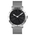 Stylish Skeleton Dial Waterproof Men Watch with Mesh Strap - Silver Black
