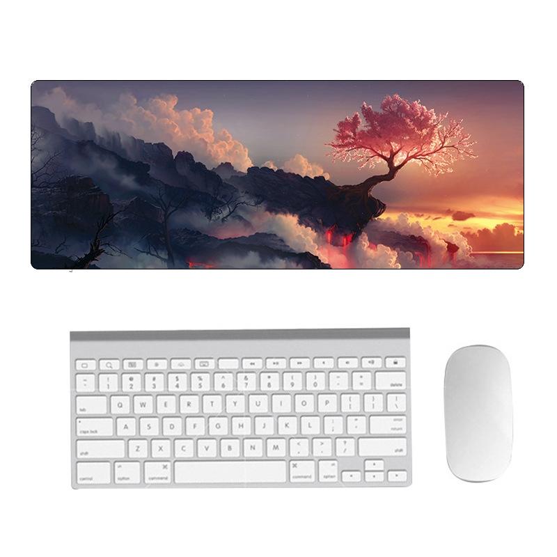 Fantasy Pattern Mouse Pad Hand Painted 300 X 800 X 1.5Mm Non Overlocked - 5 Volcanic Tree