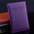 Travel Passport Cover Faux Leather Holder - Purple