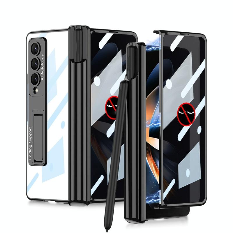 For Samsung Galaxy Z Fold4 5G Magnetic Privacy Case - Foldable - Black