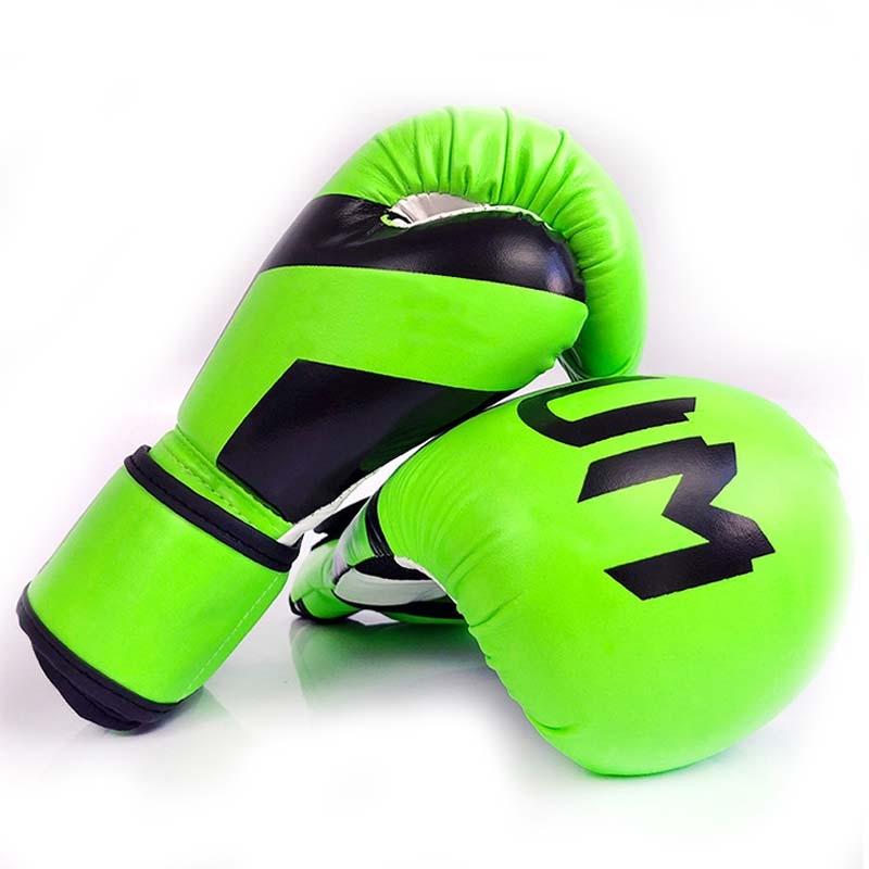 Professional Adult Boxing Training Gloves - 6Oz For Muay Thai Fighting - Fluorescent Green