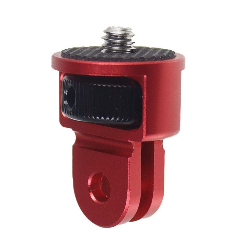 Universal Tripod Adapter for Action Cameras - 1 / 4 Inch Screw - Red Black