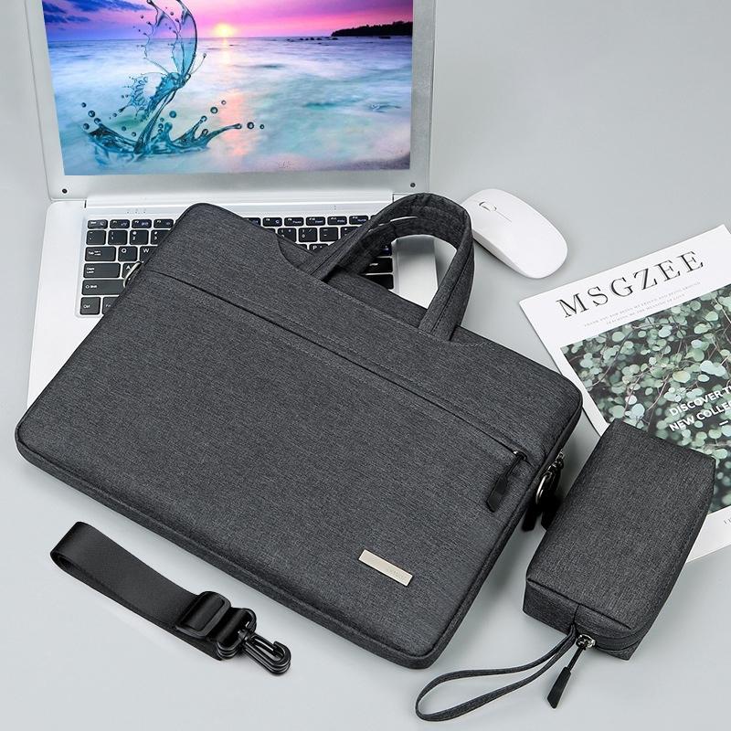 13.3 Inch Inner Bag for Handbag or Laptop with Shoulder Strap and Power Bag - Dark Grey