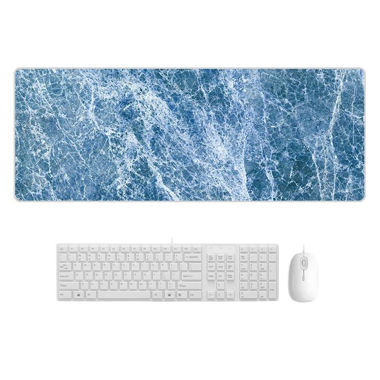 Marble Rubber Mouse Pad Durable & Stylish - Blue Marble