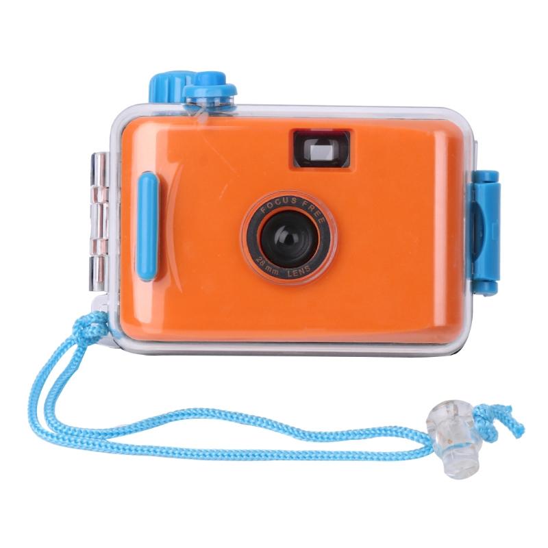 Waterproof Retro Film Camera for Kids - Mini Point-and-shoot 5m - Orange