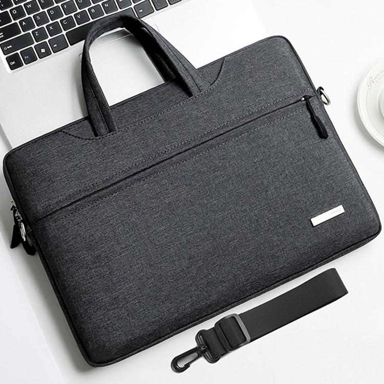 15.6 Inch Inner Bag with Shoulder Strap for Handbag or Laptop - Dark Grey