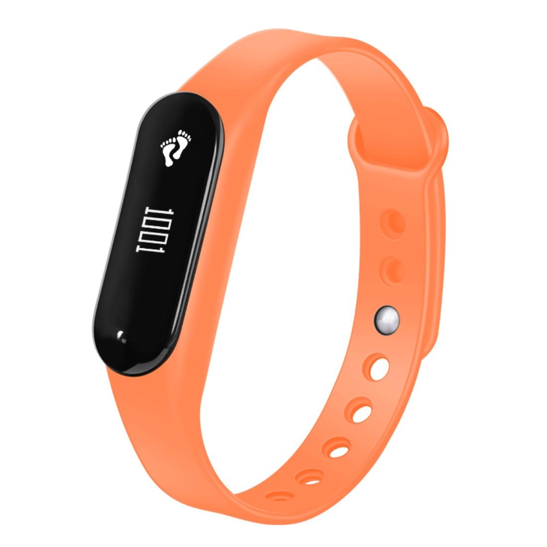 Bluetooth Smart Bracelet With Heart Rate Monitor And Sleep Tracker - Orange