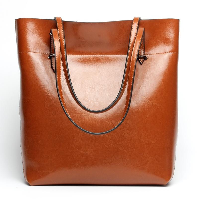 Stylish Shoulder Tote For Women - Vintage Brown