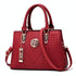 Women Leather Messenger Handbag - Stylish and Functional - Red