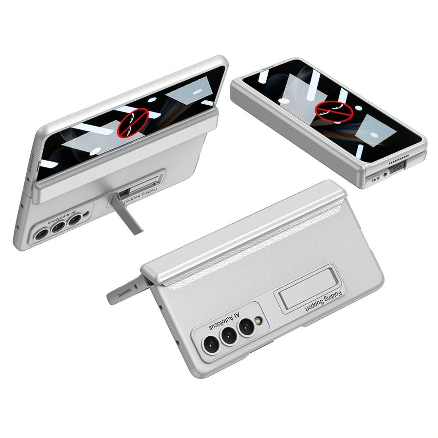 For Samsung Galaxy Z Fold4 5G Magnetic Fold Case - Full Coverage - Silver