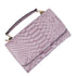 Versatile Lady Crossbody Wrist Bag - Multi-functional - Big Snake Pattern Nude Pink