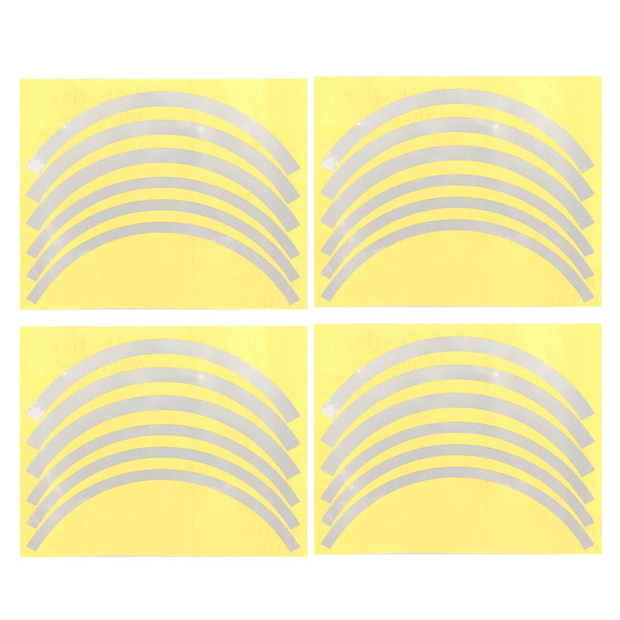 Blue Wheel Hub Sticker Set for Scooter / Bike / Electric Vehicle 2 Pcs - White