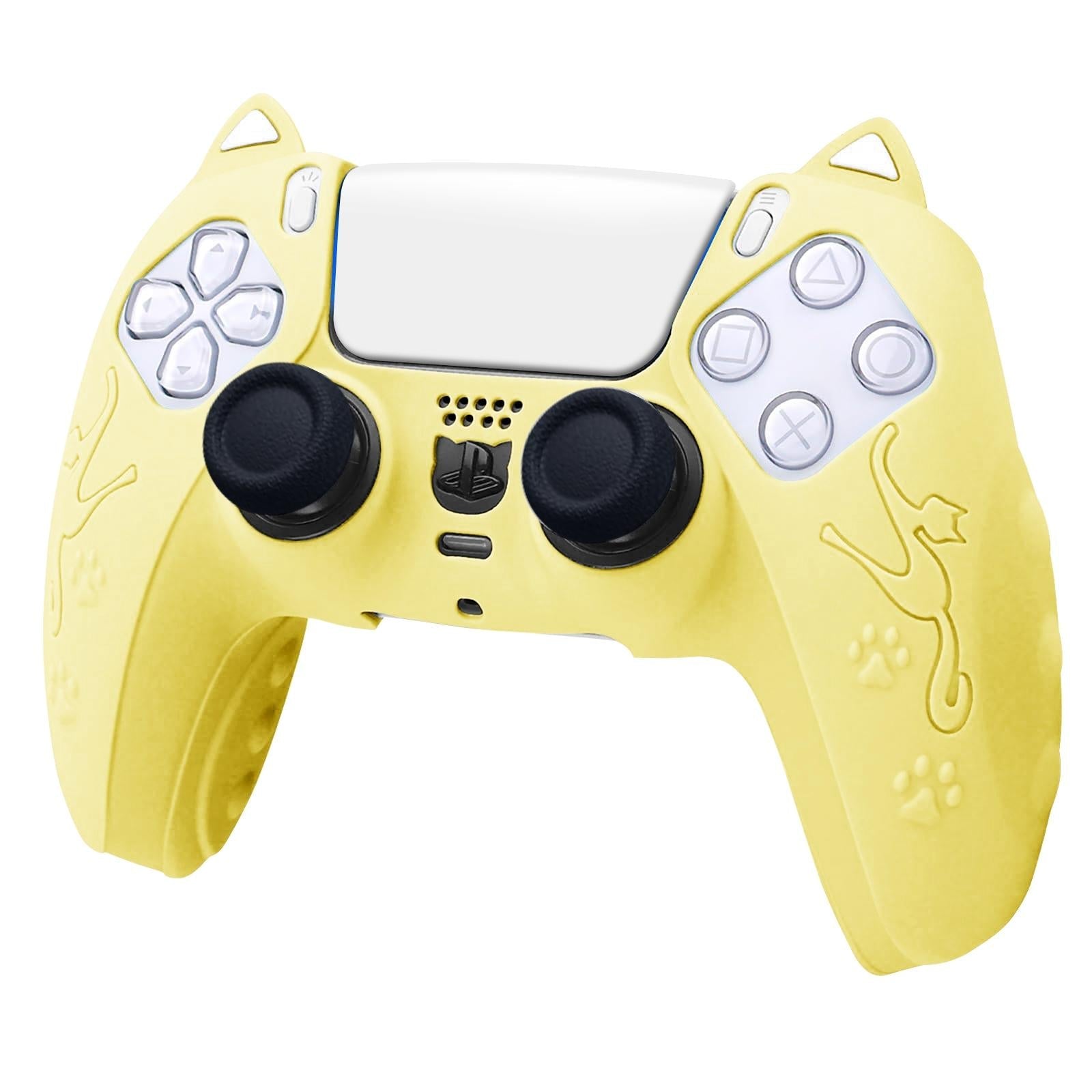 Silicone Cat Ear Gamepad Cover for Sony Ps5 - Yellow