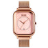 Unisex Magnetic Buckle Mesh Belt Quartz Watch - Rose Gold