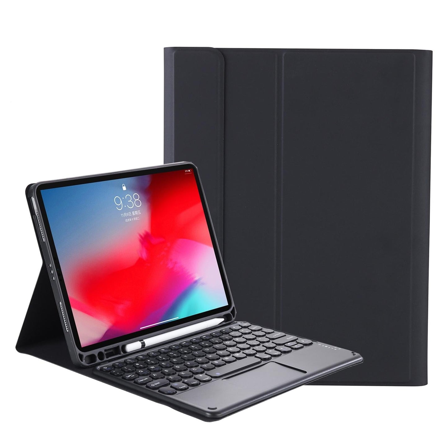 Detachable Bluetooth Keyboard Leather Case For Ipad Air 4 / 5 With Touch Control And Skin Feel Texture - Purple
