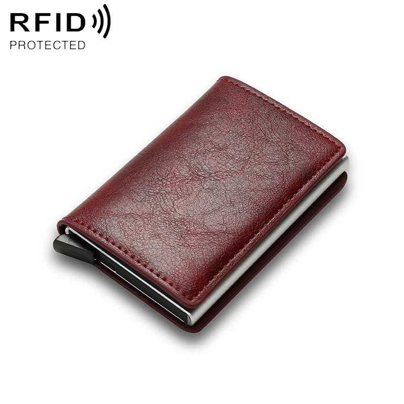 Carbon Fiber Rfid Wallet for Men - Red