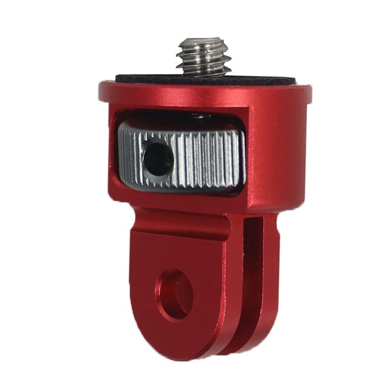 Universal Tripod Adapter for Action Cameras - 1 / 4 Inch Screw - Red Titanium
