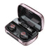 Intelligent Noise Reduction Bluetooth Earphones with Touch Control and Battery Display - Pink