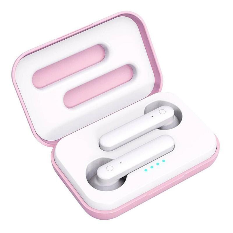 Wireless Touch Earphones with Magnetic Charging Box - Bluetooth 5.0 - Pink