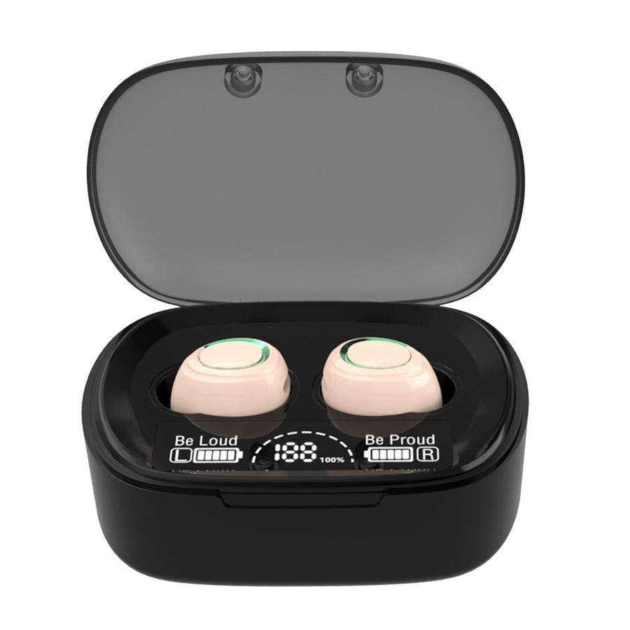 Mini Tws Wireless Bluetooth Earphones with Touch Display - Pink