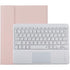 Bluetooth Keyboard & Tablet Case For Ipad 10.2 / Ipad Air 2019 - Detachable Touch Pad Pen Slot Holder - Microfiber Leather - Pink