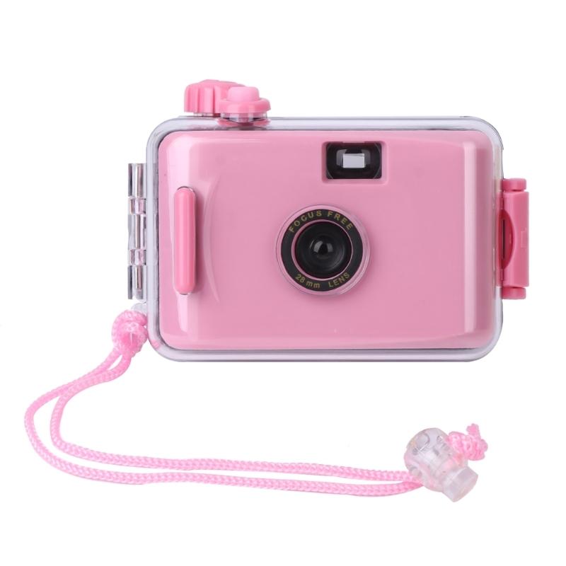 Waterproof Retro Film Camera for Kids - Mini Point-and-shoot 5m - Pink
