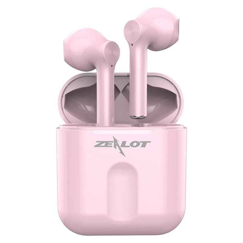 Wireless Bluetooth 5.0 Earbuds with Charging Case - Pink
